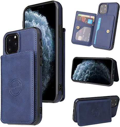 Phone Case 11 iPhone Case- Asuiilou PU Leather Wallet iPhone Cases 11 with Magnetic Holder Car 11 Case for iPhone 11 Cards Wallet Case iPhone 11 Case Clear