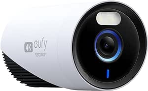 eufy Security eufyCam E330 (Professional) Add-On 4K Wired Outdoor Security Camera with Spotlights for 24/7 Recording, Enhanced Wi-Fi, Face Recognition AI,No Monthly Fee, Requires HomeBase 3