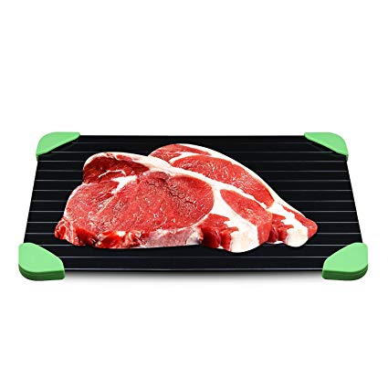 Fast Defrosting Tray for Frozen Foods, Thawing Plate for Meat, Steak, Chicken and Fish, Rapid Defrost Tray Thaw Frozen Food