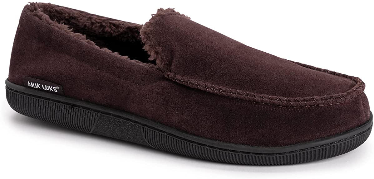 MUK LUKS Men's Faux Suede Moccasins Slipper