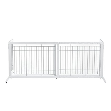 Richell 28 in. Wide High-Small Freestanding Pet Gate HS - Origami White