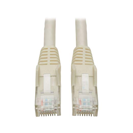 Tripp Lite Cat6 Gigabit Snagless Molded Patch Cable (RJ45 M/M) - White, 3-ft.(N201-003-WH)