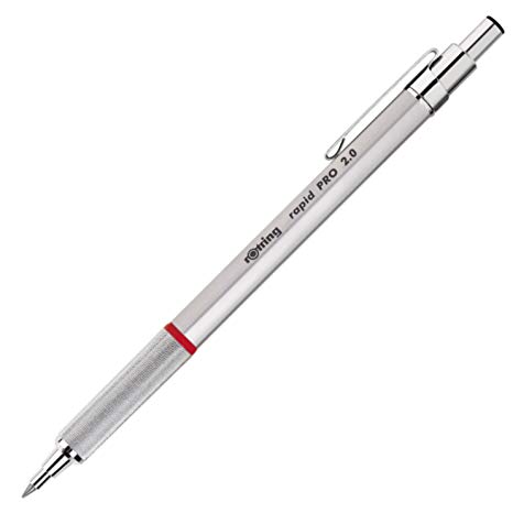 rOtring 1904259 Rapid PRO Mechanical Pencil, 2 mm, Silver Chrome