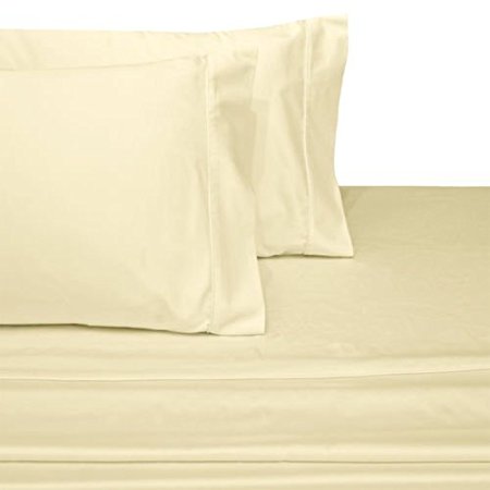 Ultra Soft & Exquisitely Smooth Genuine 100% Plush Cotton 800 TC Pillowcase Set by Pure Linens, Lavish Sateen Solid, 2 Piece King Size Pillowcase Set, Ivory