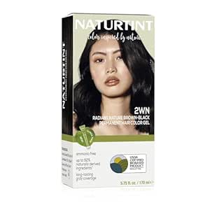 Naturtint Permanent Hair Color 2WN Radiant Nature Brown Black (Pack of 1), Ammonia Free, Vegan, Cruelty Free, up to 100% Gray Coverage, Long Lasting Results (Packaging may vary)