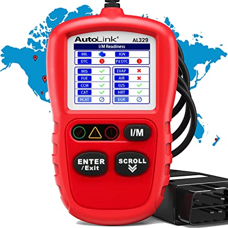 Autel AutoLink AL329 (Upgraded Ver. of AL319/MS309) Code Reader with AutoVin, Enhanced Mode 6 OBD2 Scanner with Live Data, Check State Emission Monitor Status, DTC Lookup Car Diagnostic Tool