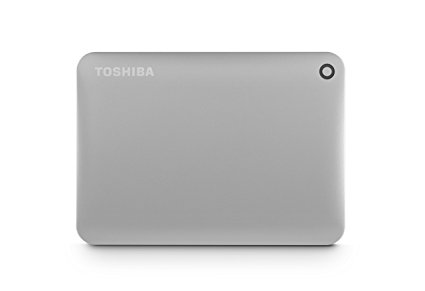 Toshiba Canvio Connect II 2TB Portable Hard Drive, Silver (HDTC820XC3C1)