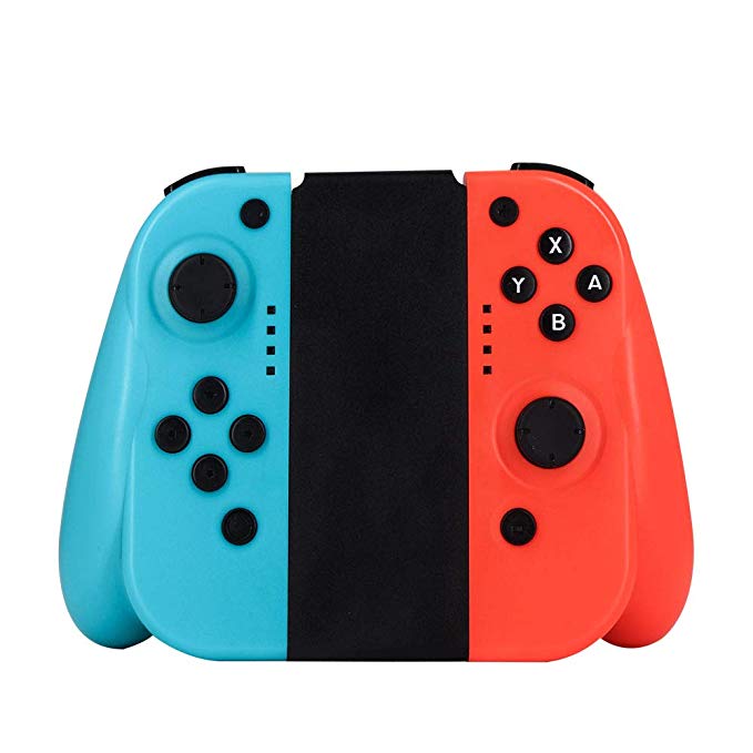 J&TOP Wireless Joy-con for Nintendo Switch, Left and Right Controllers Compatible with Nintendo Switch as a Joy Con Controller Replacement - Red/Blue