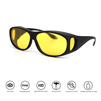 Night Vision Glasses for Driving with UV Protection Driving Anti-Glare Rainy Safe Fashion Sunglasses for Men and Women