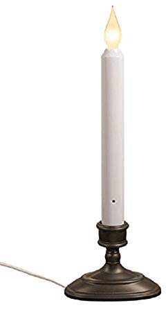 Xodus Innovations FPC1570A Electric LED Plug-in Window Candle with Sensor (Antique/Black)