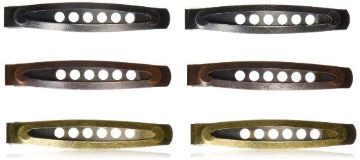 Scunci No-slip Grip Oval Snap Clips, 6-Count, Colors may vary