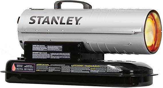 STANLEY ST-80T-KFA Kerosene/Diesel Forced Air Heater, 80,000 BTU, Silver