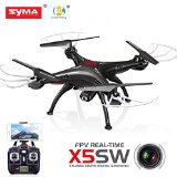 Cheerwing Syma X5SW FPV 24Ghz 4CH 6-Axis Gyro RC Headless Quadcopter Drone UFO with 2MP HD Wifi Camera Black