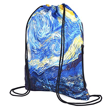 Draw Cord Bag Drawstring Backpack Sackpack Knapsack for Hiking Swimming Yoga Gym Outdoor Exercise Running Travel