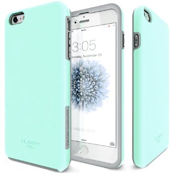 iPhone 6S Plus Case Team Luxury Clarity Series Turquoise Ultra Defender Protective Case for Apple iPhone 6 Plus  6S Plus - Turquoise Gray