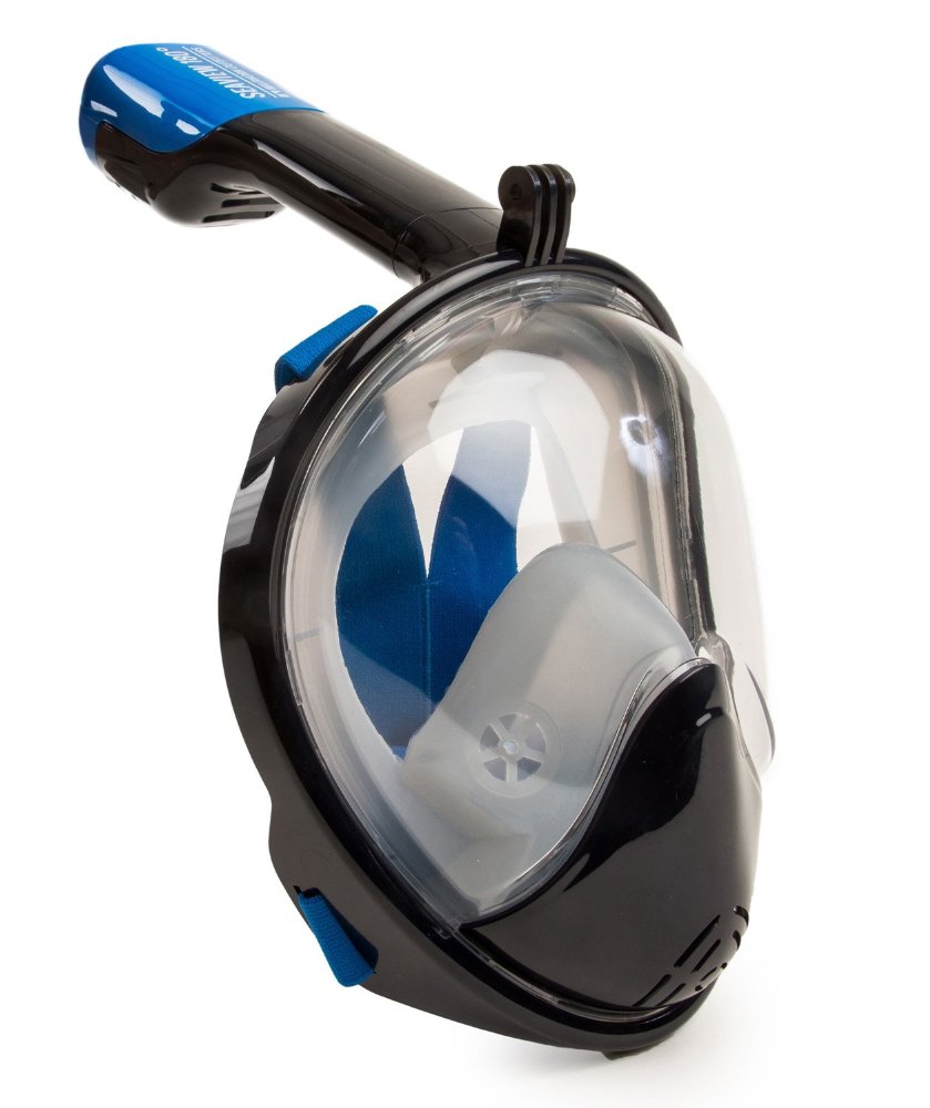 Seaview 180 Snorkel Mask for Adults and Youth Full Face Free Breathing Design Best Snorkeling Experience with Anti-fog and Anti-leak Technology See More With Larger Viewing Area than Traditional Masks Prevent Gag Reflex with Tubeless Design