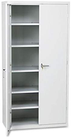 HON Brigade Series Five-Shelf Storage Cabinet - High Storage Cabinet, 36w by 18d by 72h , Light Gray (HSC1872)