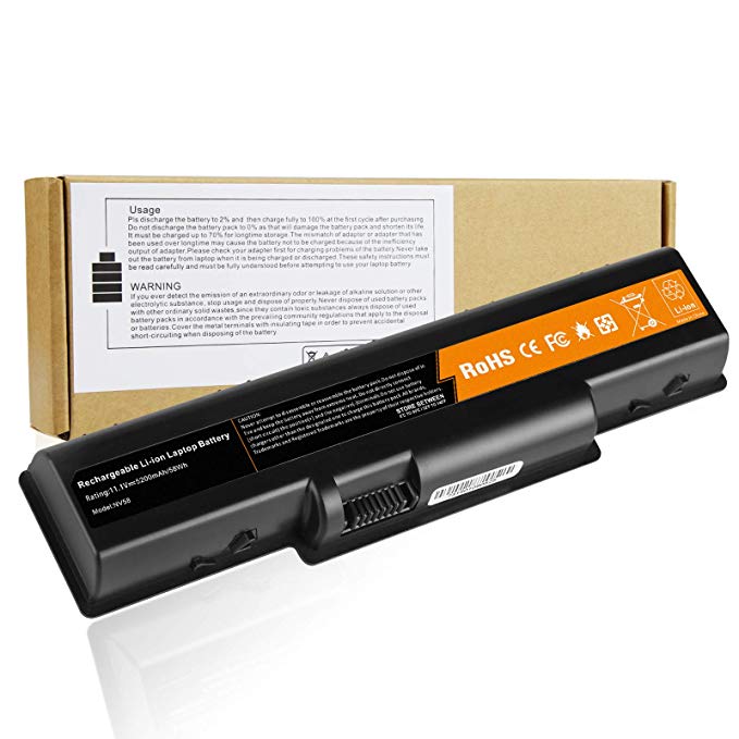 New Laptop Battery for Acer Aspire 5532 5732Z 5334 5517 AS09A31 AS09A61 AS09A41 AS09A51 AS09A71 AS09A75-12 Months Warranty - 6 Cells 11.1V 5200mAh (Extended Performance Battery)
