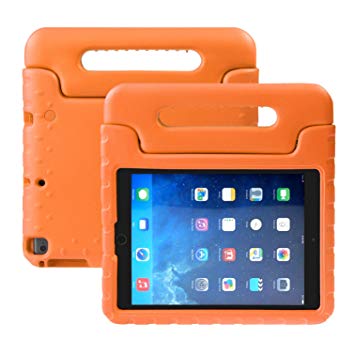 NEWSTYLE iPad 9.7 inch 2017 / 2018 Kids Case Shockproof Stand Cover with Built-in Handle for Children for Apple New iPad 9.7-inch (Orange)