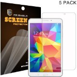 5-PACK Mr Shield Samsung Galaxy Tab 4 80 8inch Clear Screen Protector with Lifetime Replacement Warranty
