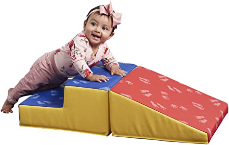 ECR4Kids SoftZone Junior Little Me Play Climb and Slide - Indoor Active Play Structure for Babies and Toddlers - Soft Foam Play Set, Hands and Feet (2-Piece)