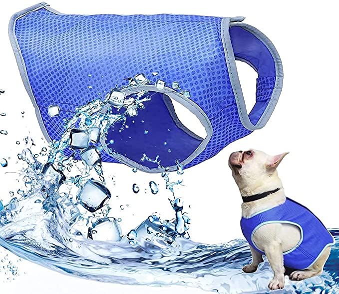 Cooling Vest for Dogs,Dog Cooling Vest,Dog Cooling Jacket,Dog Cooling Coat,Pet Cooling Vest,Cooling Jacket for Dogs,Dog Ice-cooling Harness Coats,Pet Cooler Vest with Magic Tape for Puppies Dogs (S)