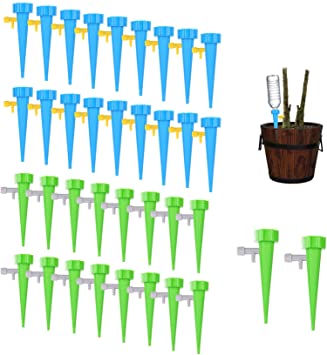 Freehawk Plant Waterer Automatic Self Watering Spikes Self Irrigation Watering System Self Drip Irrigation with Slow Release Control Valve Switch for Potted Plants (36PCS)