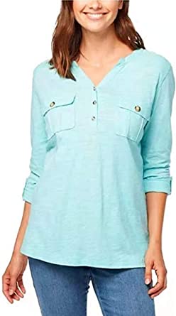 Gloria Vanderbilt Womens Penelope Solid Top