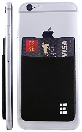 Mobile Phone Credit Card Holder Stick On Wallet Case w/RFID Blocking
