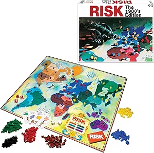 Risk The 1980's Edition with Original 1980's Artwork and Components by Winning Moves Games USA, Strategy Board Game of World Domination for 2 to 6 Players, Ages 8