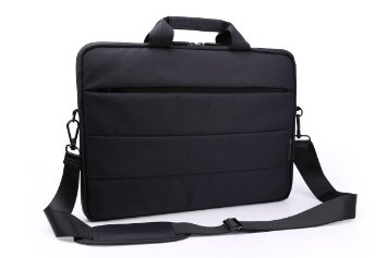 LUVVITT MASTER Briefcase Slim Bag with Shoulder Strap and Handle for 13 Inch Apple MacBook Air  Apple MacBook Pro - Black