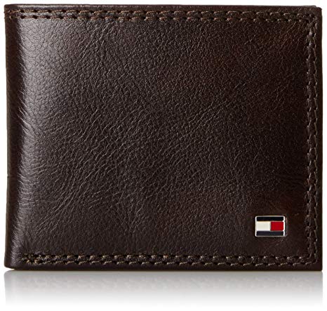 Tommy Hilfiger Men's Thin Sleek Casual Bifold Wallet with 6 Credit Card Pockets and Removable Id Window