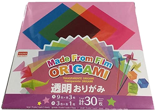 30 Sheets Origami 'Paper' Made From Poly (Transparent) by Daiso