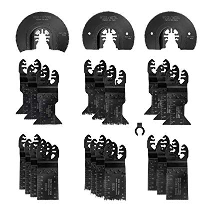 WORKPRO 23-Piece Metal/Wood Oscillating Multitool Quick Release Saw Blades Set