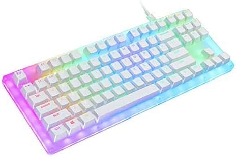 Womier 87 Key K87 Mechanical Keyboard 80% 87 TKL PCB CASE hot swappable Switch Support Lighting Effects with RGB Switch led (Womier 87 HS Gateron Yellow x1)