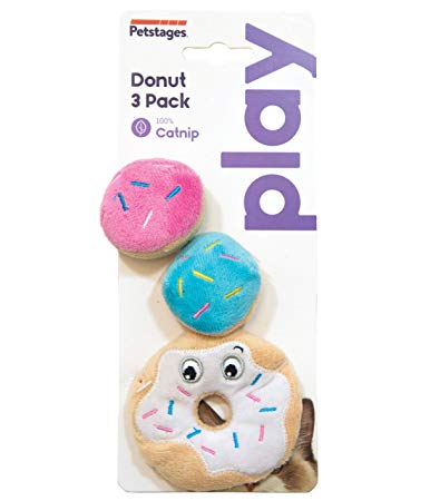 Petstages Donut Catnip & Crinkle Cat Toys 3 Pack
