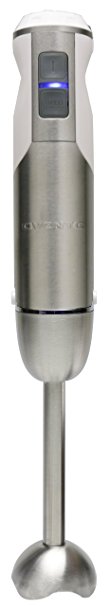 Ovente 500 Watts Stainless Steel Immersion Hand Blender with 6 Variable Speed Control (HS660W, White)