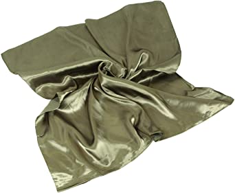 Elegant Large Silk Feel Solid Color Satin Square Scarf Wrap, 36 inch