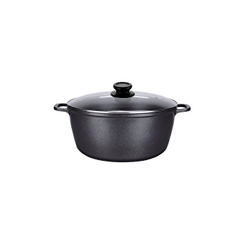 ALPHA Non Stick Aluminum Die-Casting Dutch Oven Marble Stone Coating Stock Pot with Lid (7.5 Qt)