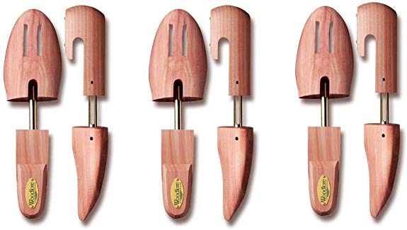 Woodlore Men's Cedar Shoe Tree 3-Pack (for 3 pairs of shoes) - Made in USA – Full Toe Style