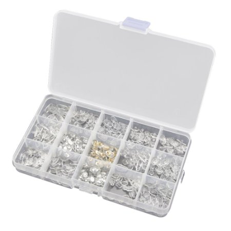 15 Type Up to 150 Pairs Crystal Silicone Eyeglass Nose Pads with Clear White Box