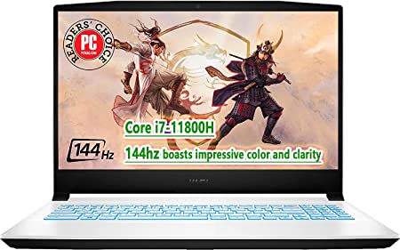 MSI Sword 15.6” FHD Gaming Laptop, Core i7-11800H, 8GB RAM, 512GB PCIe SSD, RTX 3050Ti, 144Hz, Backlit Keyboard, WiFi, Bluetooth, HDMI, Win 10.