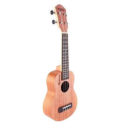 Ukulele, Fafeims 21-inch Sapele Plywood Ukulele Hawaiian Guitar 4 String Musical Instrument 21" Portable Classic Style