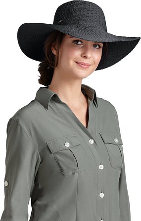 Coolibar UPF 50  Women's Packable Wide Brim Sun Hat - Sun Protective