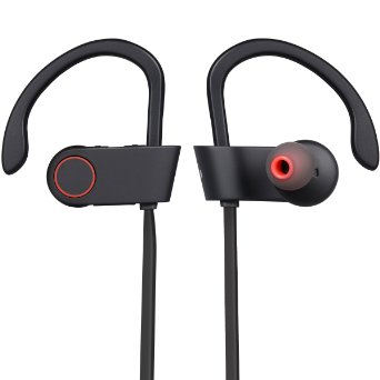 Redlink Bluetooth 4.1 Stereo Headphones Wireless Sports Headset with Microphone In-Ear Noise Cancelling Earbuds for iPhone 6/6s, 6 Plus/6s Plus, SE, iPad, Samsung Galaxy and Android Smartphones