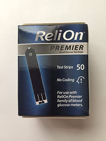 ReliOn Premier Blood Glucose Test Strips, 50 Ct