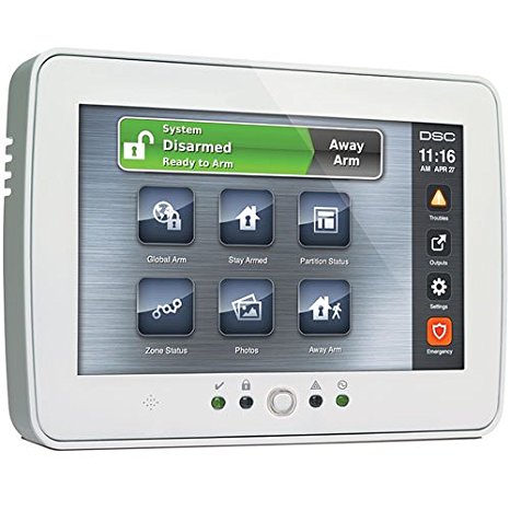 DSC PTK5507 PowerSeries TouchScreen Security Interface, 7 Inch display