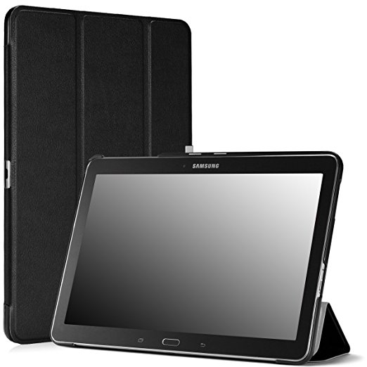 Moko Samsung Galaxy Tab PRO 10.1 Case - Ultra Slim Lightweight Smart-shell Stand Cover Case for Note 10.1 Inch 2014 & Tab Pro 10.1 Tablet, BLACK (NOT Fit Tab 4 10.1 & Tab 10.1 & Tab2 10.1)