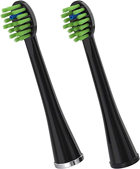 Waterpik Sonic-Fusion Replacement Flossing Brush Heads, Black/Chrome