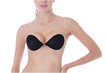 Minipark Strapless lite Bra Self Adhesive Silicone Push Up with Solid buckle